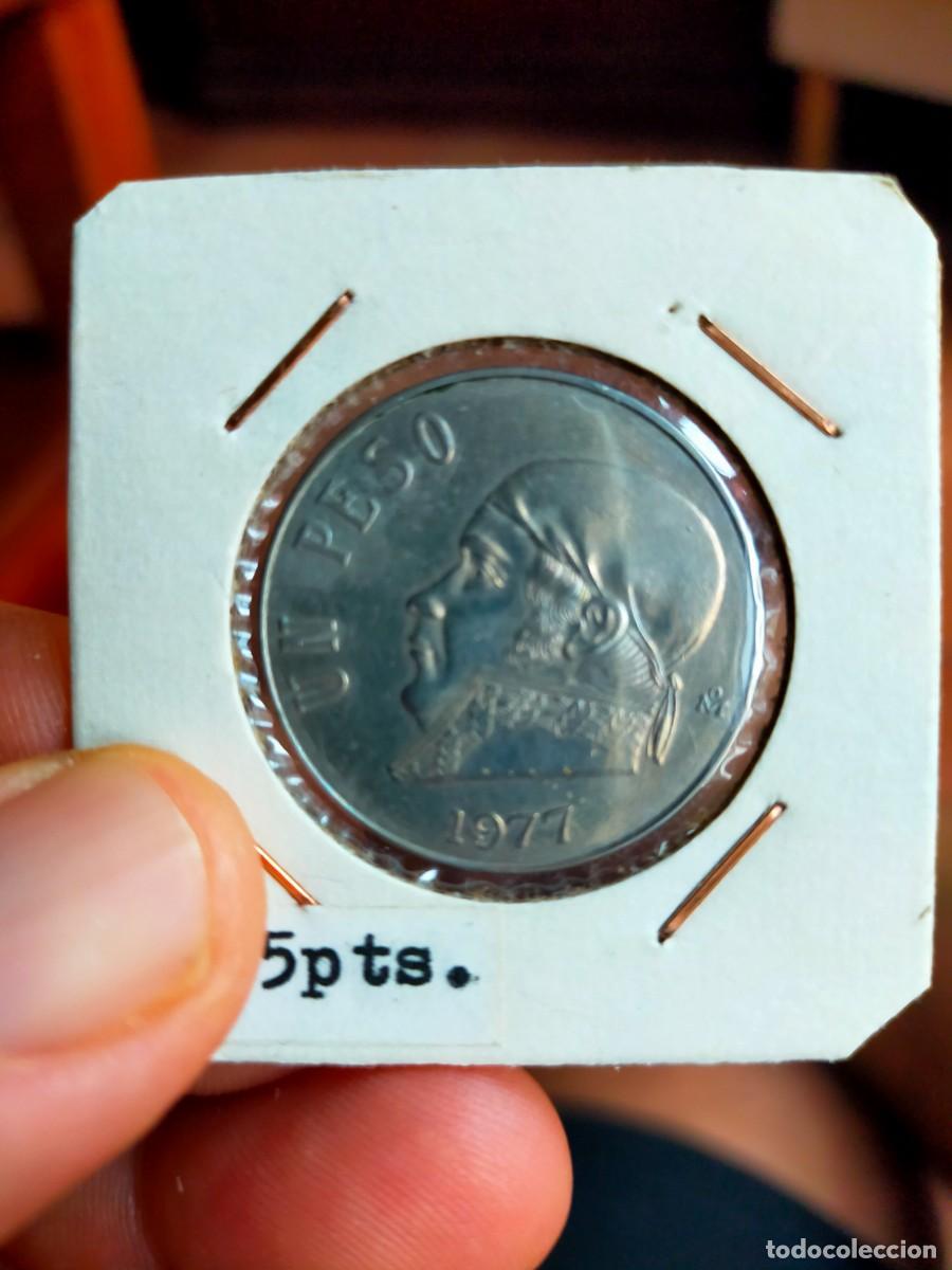 Monnaies anciennes d'Am&eacute;rique: MONEDA DE 1 UN PESO MEXICO MEJICO 1977 EXCELENTE CONSERVACION