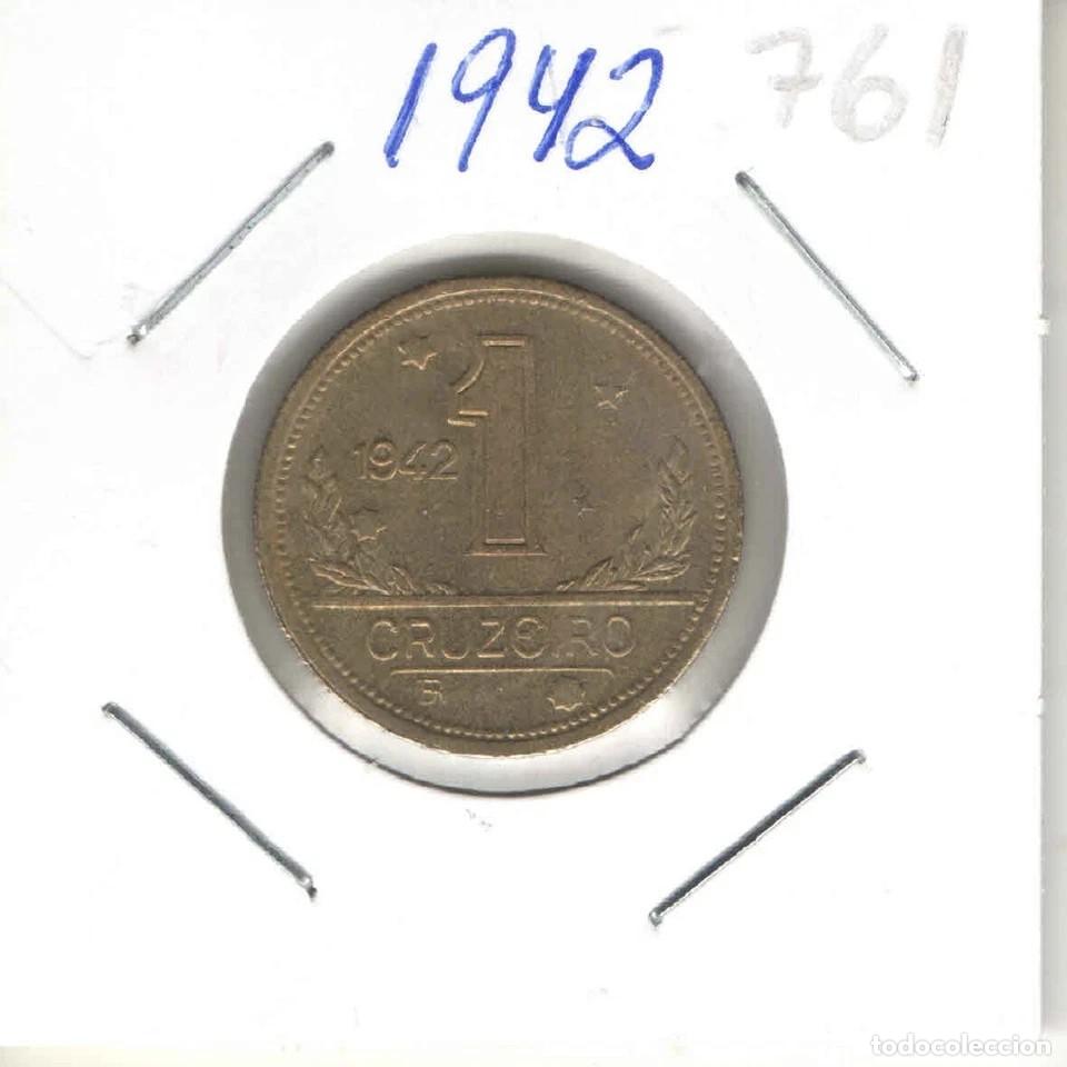 Monnaies anciennes d'Am&eacute;rique: Brazil 1 Cruzeiro coin 1942 - Aluminum-bronze - KM# 558 - eb761