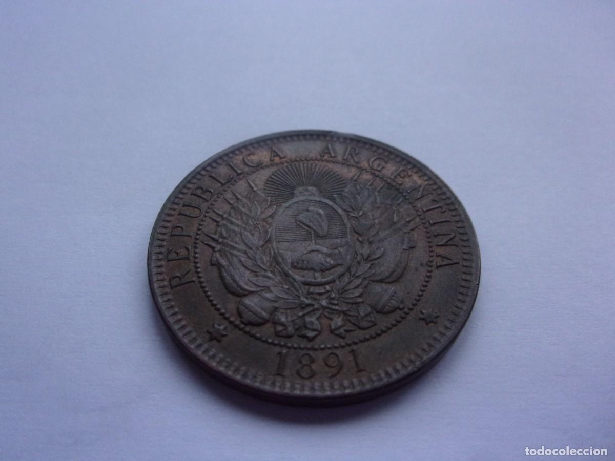 Monedas antiguas de Am&eacute;rica: Argentina 2 centavos 1891 dp41 - Foto 6