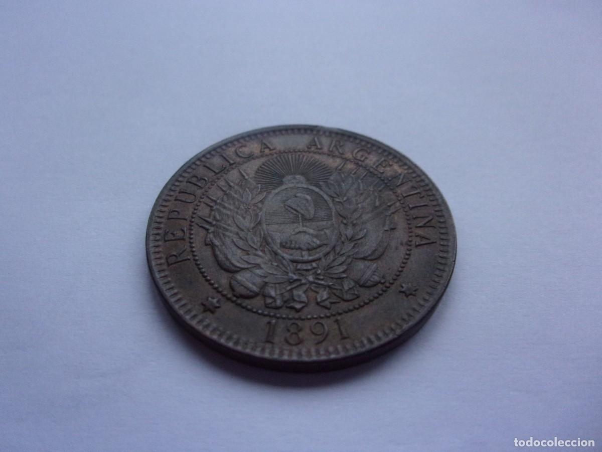Monedas antiguas de Am&eacute;rica: Argentina 2 centavos 1891 dp41 - Foto 7