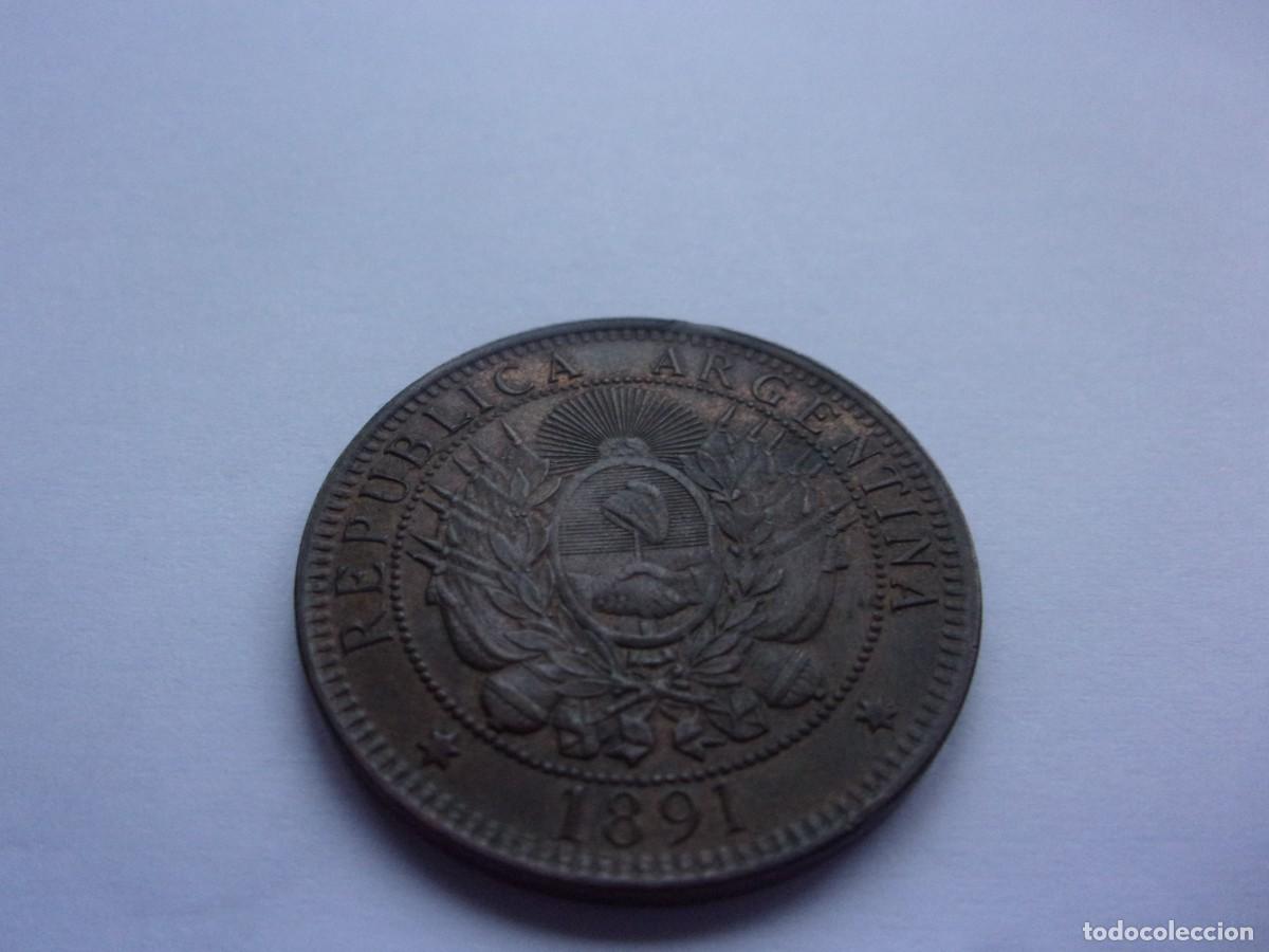 Monedas antiguas de Am&eacute;rica: Argentina 2 centavos 1891 dp41 - Foto 8