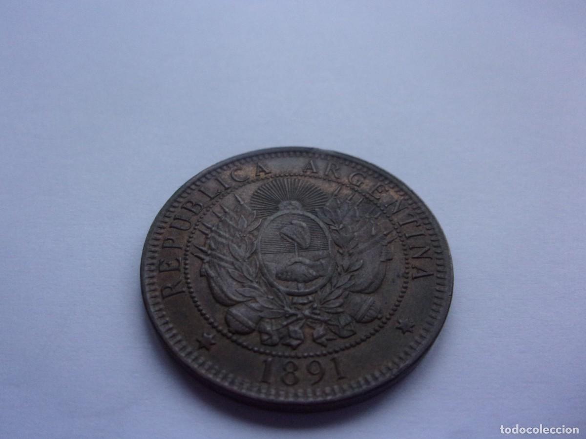 Monedas antiguas de Am&eacute;rica: Argentina 2 centavos 1891 dp41 - Foto 9