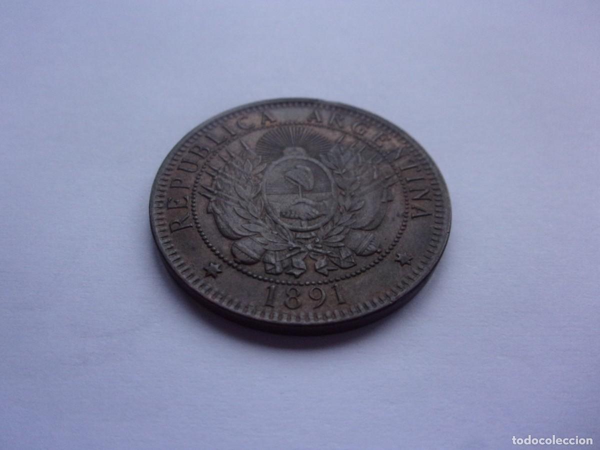 Monedas antiguas de Am&eacute;rica: Argentina 2 centavos 1891 dp41 - Foto 10
