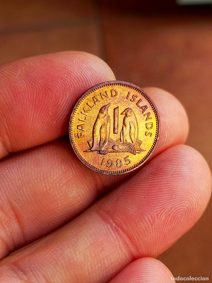 Monedas antiguas de Am&eacute;rica: MONEDA DE 1 UN PENNY PENIQUE 1985 ISLAS MALVINAS FALKLAND ISLANDS EXCELENTE CONSERVACION