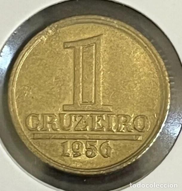 Monnaies anciennes d'Am&eacute;rique: Brazil 1 cruzeiro coin from 1956 - Aluminum-Bronze - KM# 567 EB976