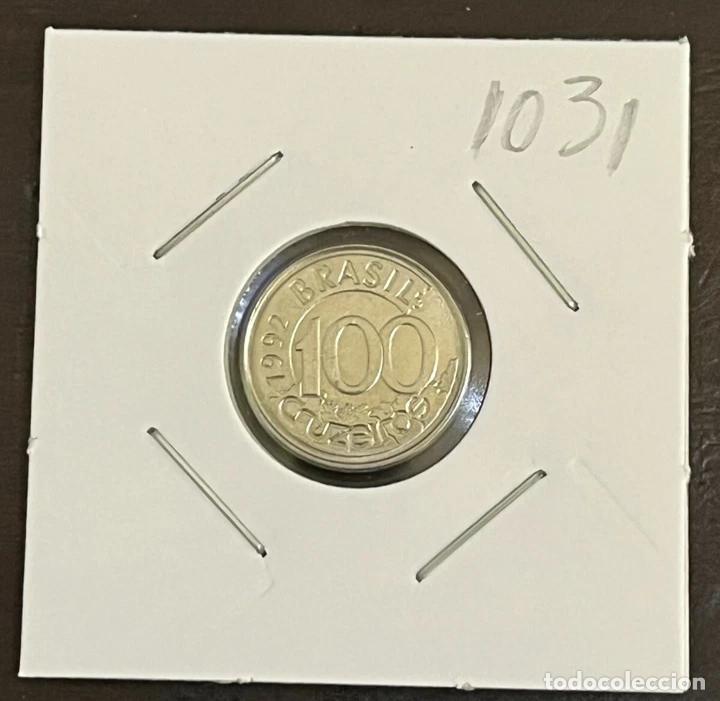 Old Coins of America: Brazil 100 Cruzeiros Coin 1992 KM# 623 Stainless Steel Brazil eb1031