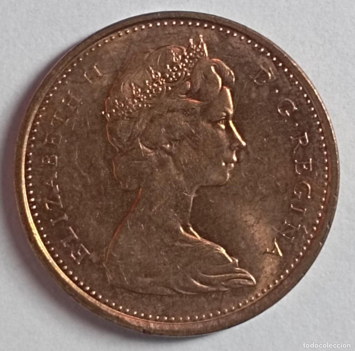 Monedas antiguas de Am&eacute;rica: Moneda de Canad&aacute; 1 centavo de 1966 - Foto 2
