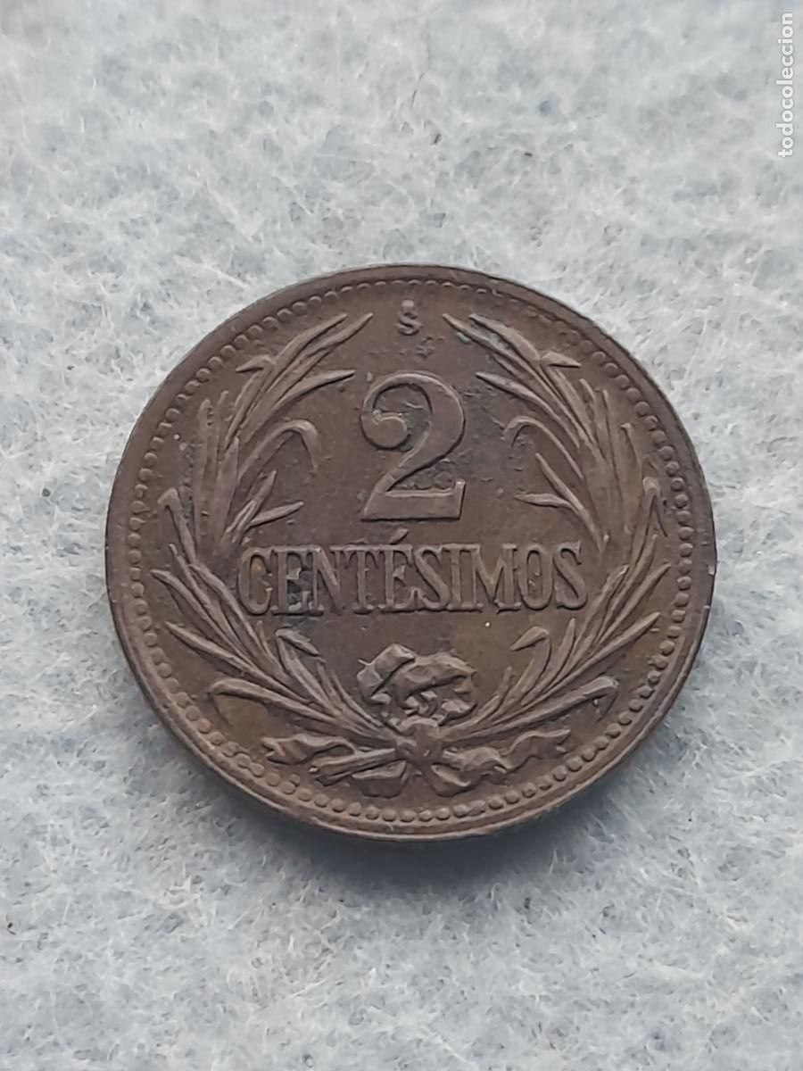 Monedas antiguas de Am&eacute;rica: Uruguay. 2 Cent&eacute;simos. A&ntilde;o 1951. - Foto 1