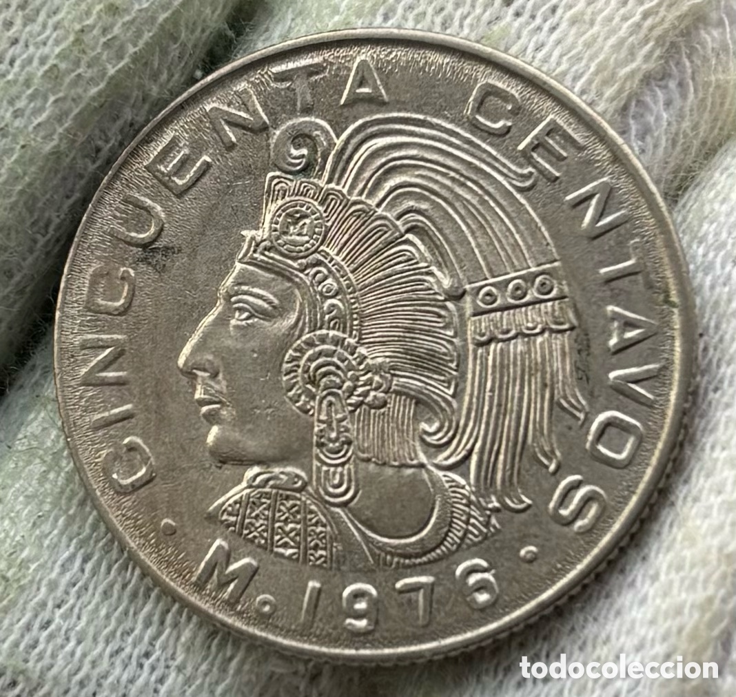 Monedas antiguas de Am&eacute;rica: Moneda M&Eacute;XICO 50 Centavos 1976 - Foto 1