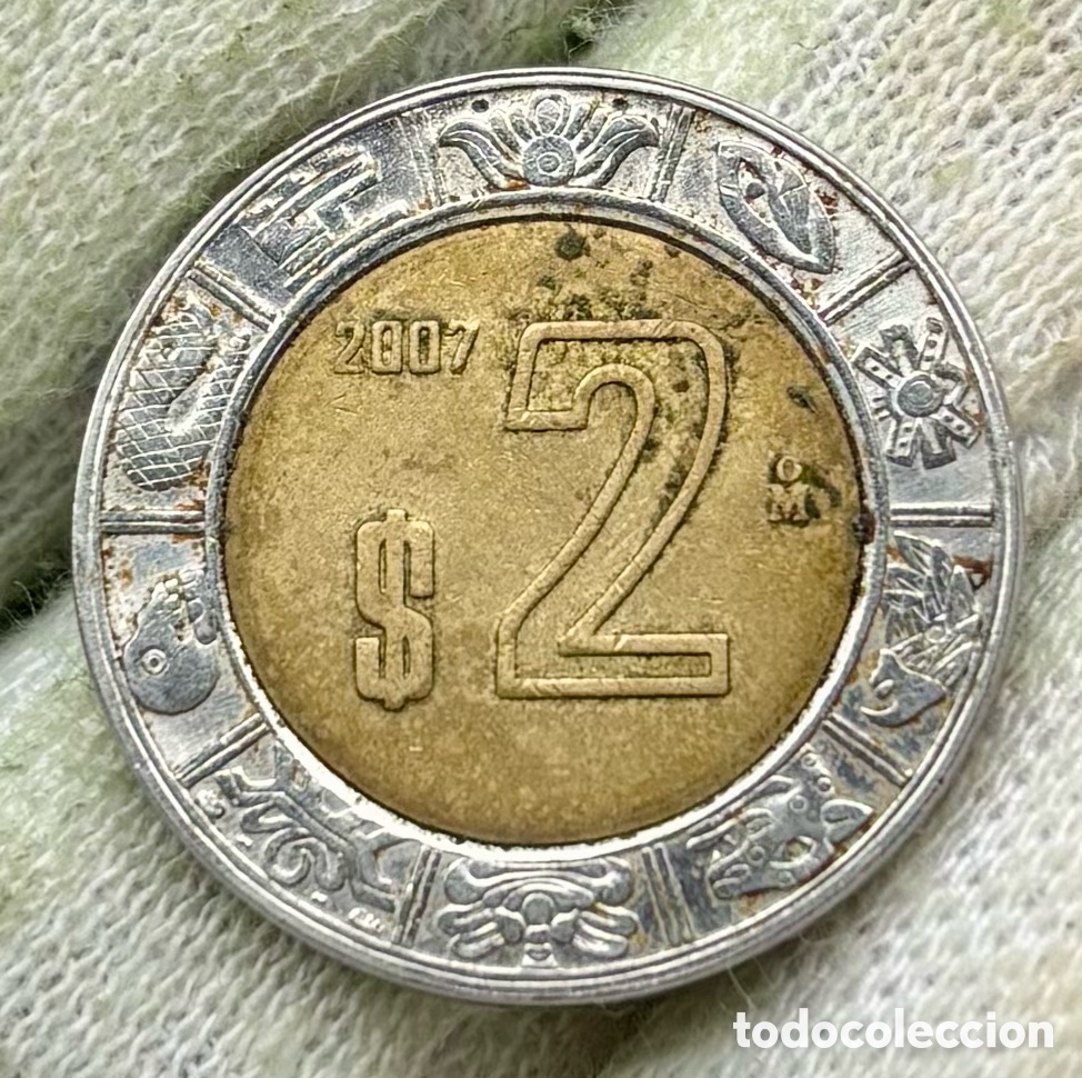 Monedas antiguas de Am&eacute;rica: Moneda M&Eacute;XICO 2 Pesos 2007 - Foto 1