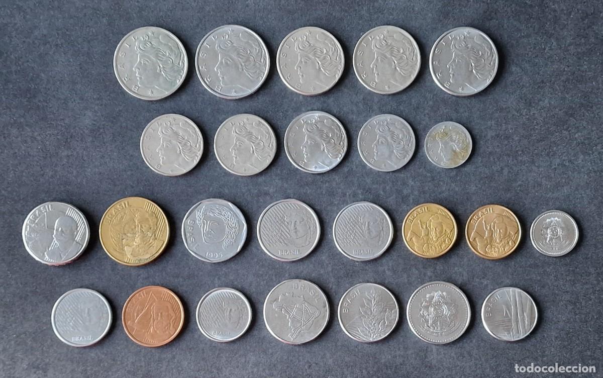 Monedas antiguas de Am&eacute;rica: 25 MONEDAS DE BRASIL DE DIFERENTE MODELO (1) - Foto 2