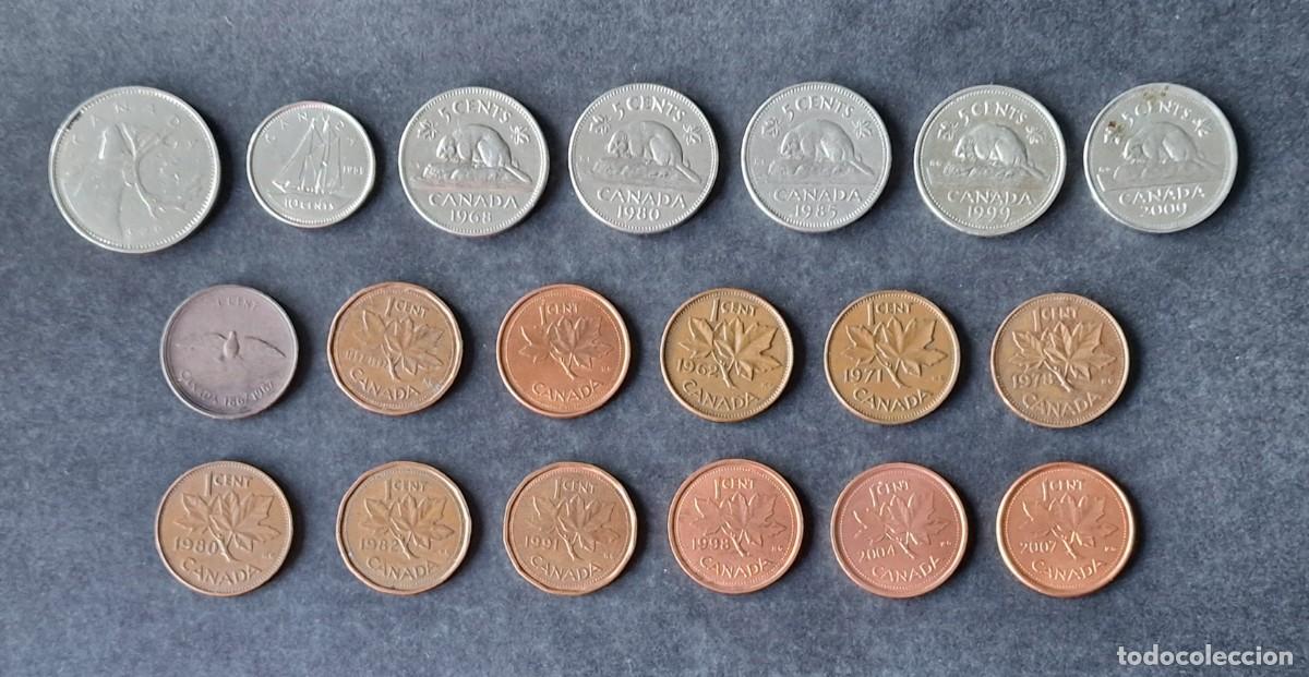 Monedas antiguas de Am&eacute;rica: 19 MONEDAS DE CANADA DE DIFERENTE MODELO (1) - Foto 1