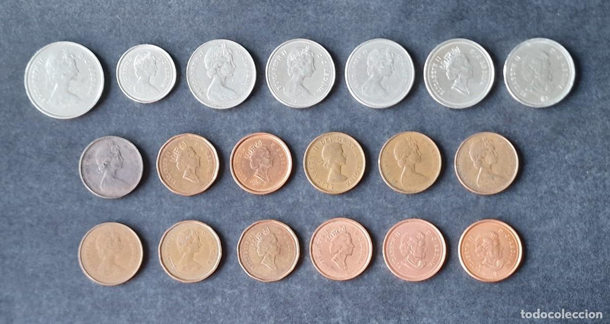 Monedas antiguas de Am&eacute;rica: 19 MONEDAS DE CANADA DE DIFERENTE MODELO (1) - Foto 2