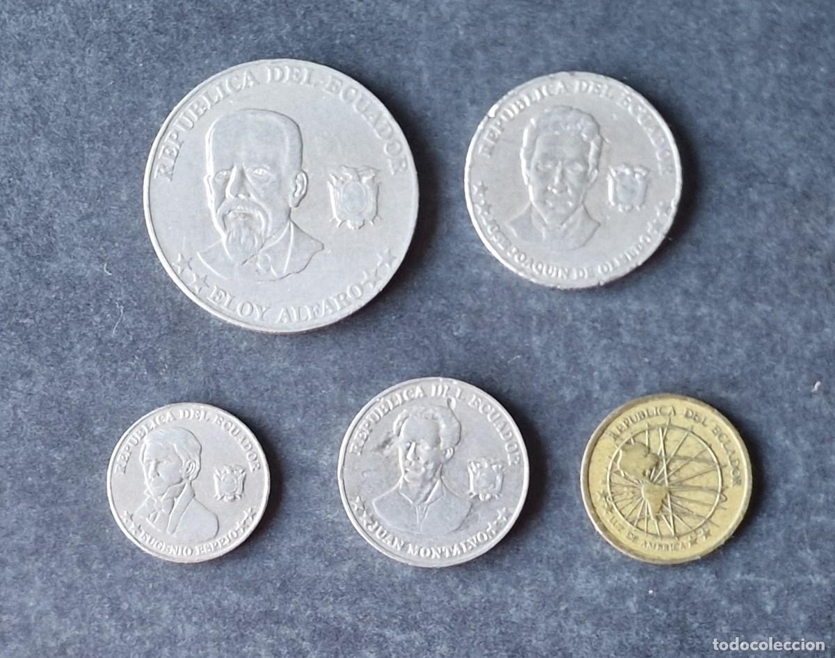 Monedas antiguas de Am&eacute;rica: 5 MONEDAS DE ECUADOR DE DIFERENTE MODELO (1) - Foto 2