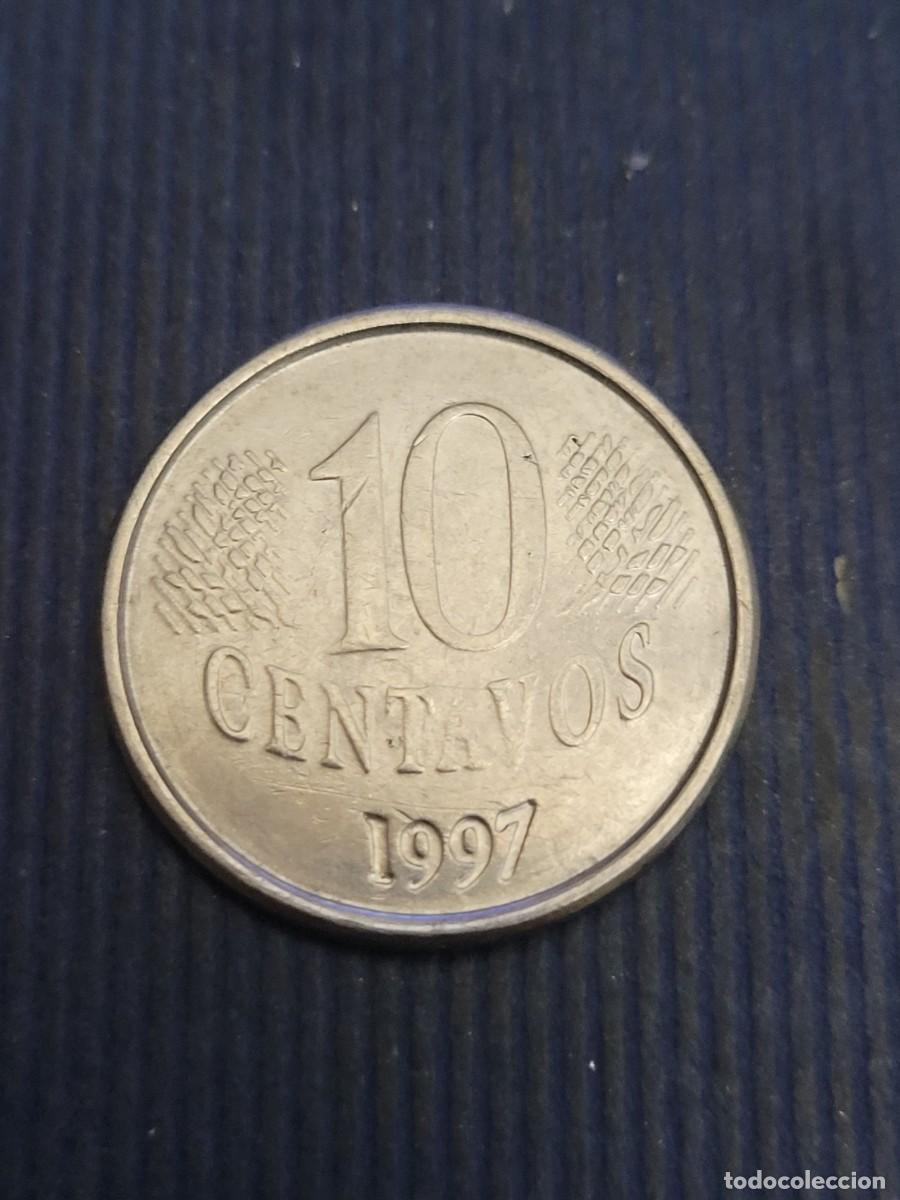 Monedas antiguas de Am&eacute;rica: Moneda 10 centavos 1997 Brasil - Foto 2