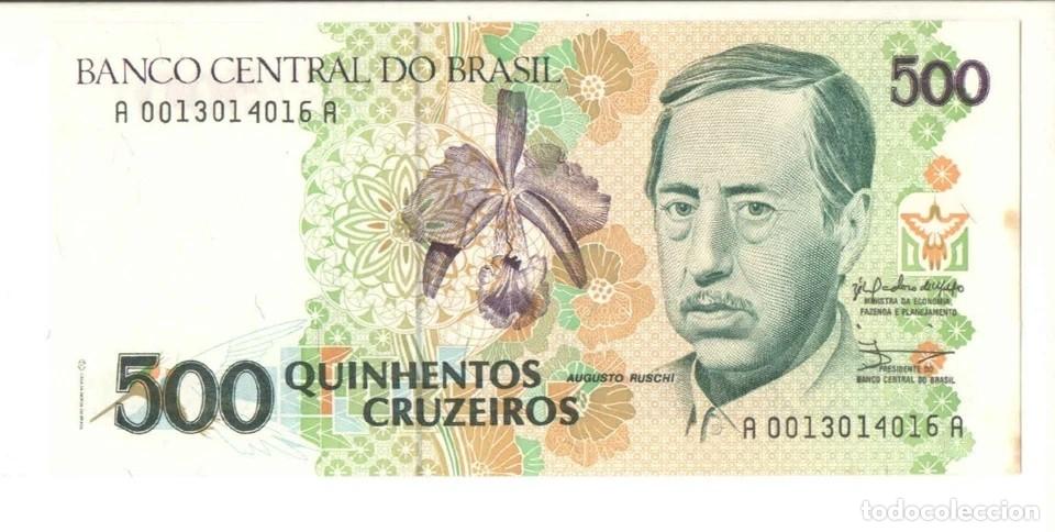 Moedas antigas da Am&eacute;rica: Brazil Banknote 500 Cruzeiros 1990 - C216 / P-230a - UNC - A0013014016A