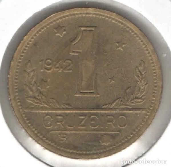 Moedas antigas da Am&eacute;rica: Brazil Coin 1 Cruzeiro 1942 - aluminum-bronze - KM# 558 - eb763