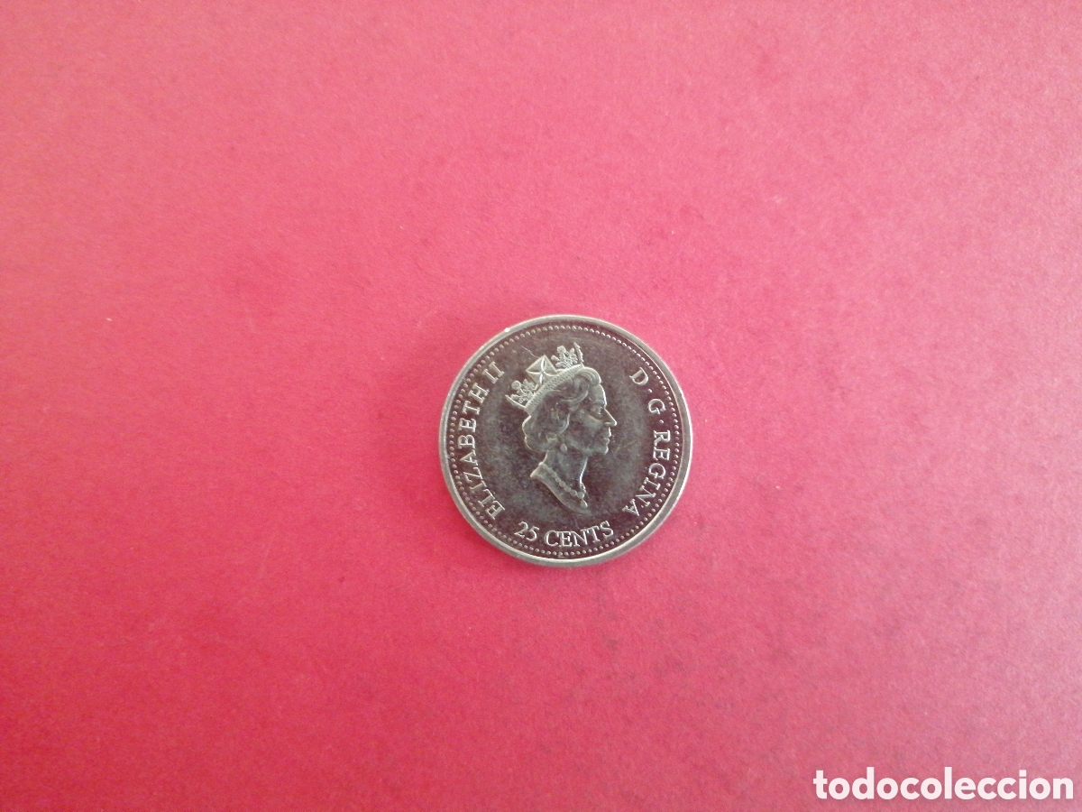Monedas antiguas de Am&eacute;rica: 25 cents de Canad&aacute; 1999 - Foto 2