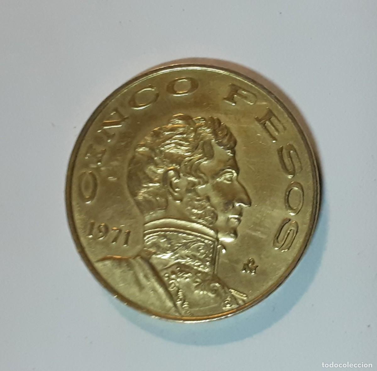 Monedas antiguas de Am&eacute;rica: Moneda mexico 5 pesos 1971 - Foto 1