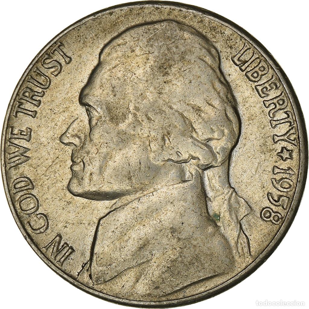 Monedas antiguas de Am&eacute;rica: [#953682] Moneda, Estados Unidos, Jefferson Nickel, 5 Cents, 1958, U.S. Mint, Denver, MBC