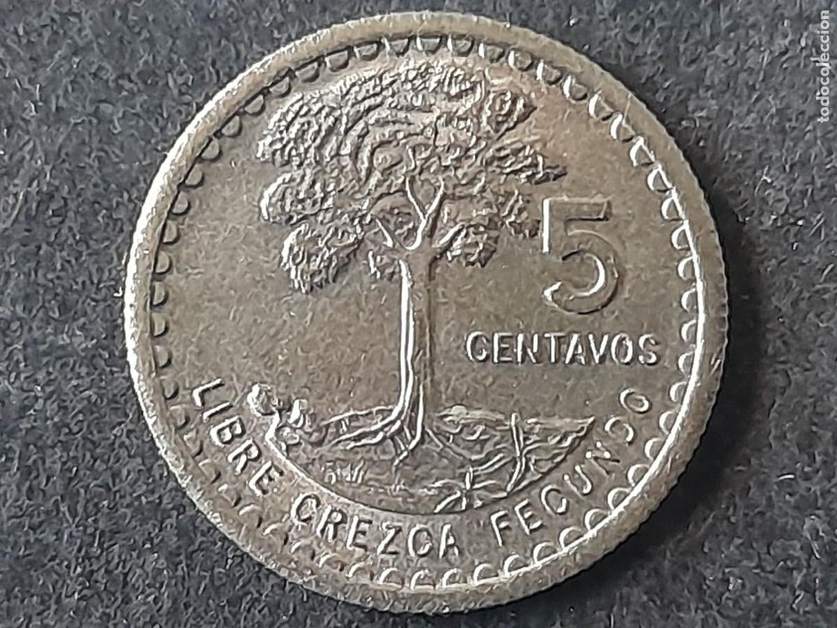 Moedas antigas da Am&eacute;rica: Moneda Republica de Guatemala 5 Centavos 1975 KM 270 calidad EBC+