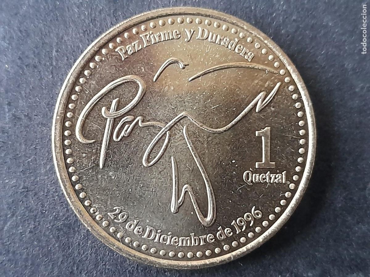 Monedas antiguas de Am&eacute;rica: Moneda Republica de Guatemala 1 Quetzal 1999 KM 284 calidad EBC+