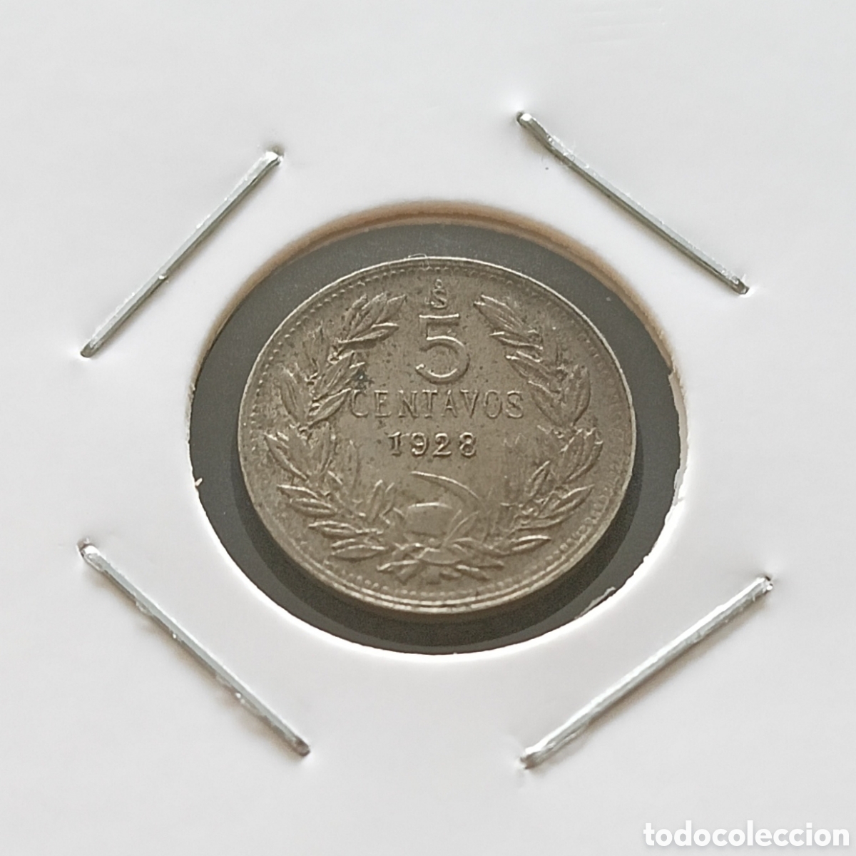 Monedas antiguas de Am&eacute;rica: Chile. 5 Centavos 1928 - Foto 2