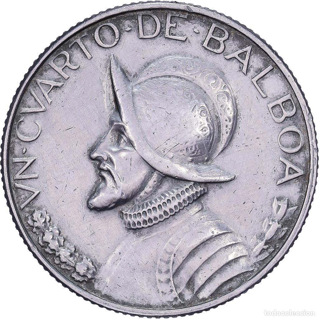 Monedas antiguas de Am&eacute;rica: [#639382] Panam&aacute;, 1/4 Balboa, 1968, San Francisco, Cobre - n&iacute;quel recubierto de cobre