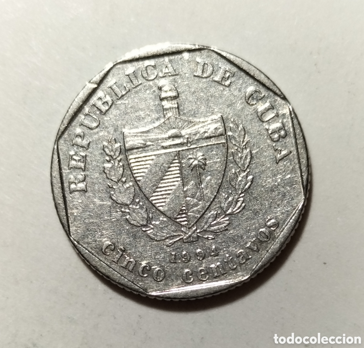Monedas antiguas de Am&eacute;rica: Moneda 5 centavos 1994 Cuba - Foto 1