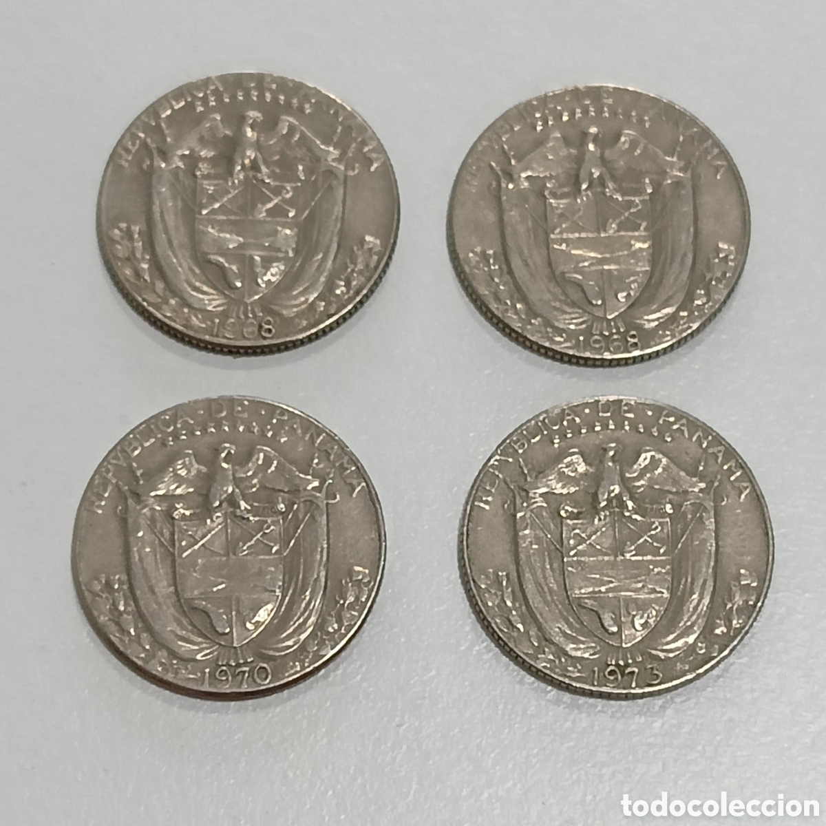 Monedas antiguas de Am&eacute;rica: Lote Panam&aacute;. 10 C&eacute;ntimos de Balboa. - Foto 1