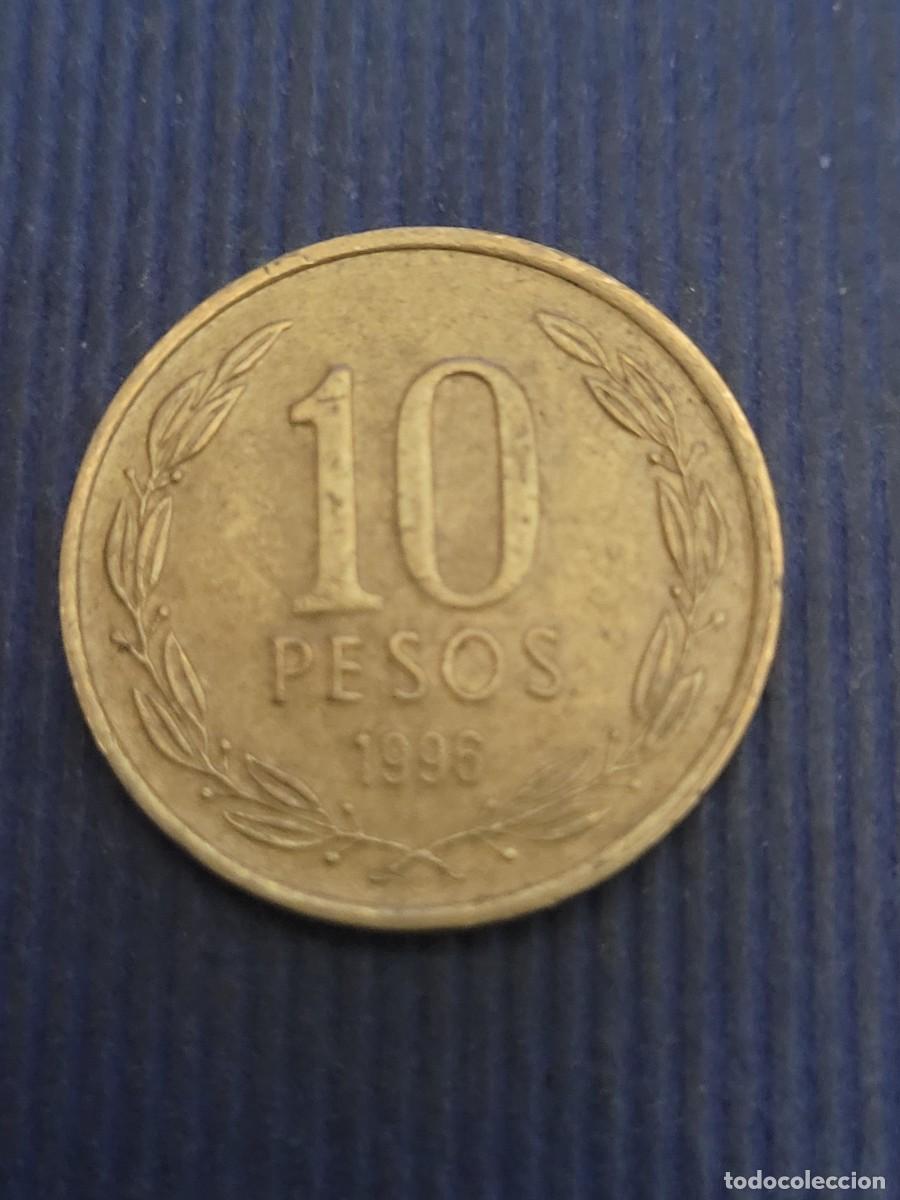 Monedas antiguas de Am&eacute;rica: Moneda 10 pesos 1996 Chile - Foto 2
