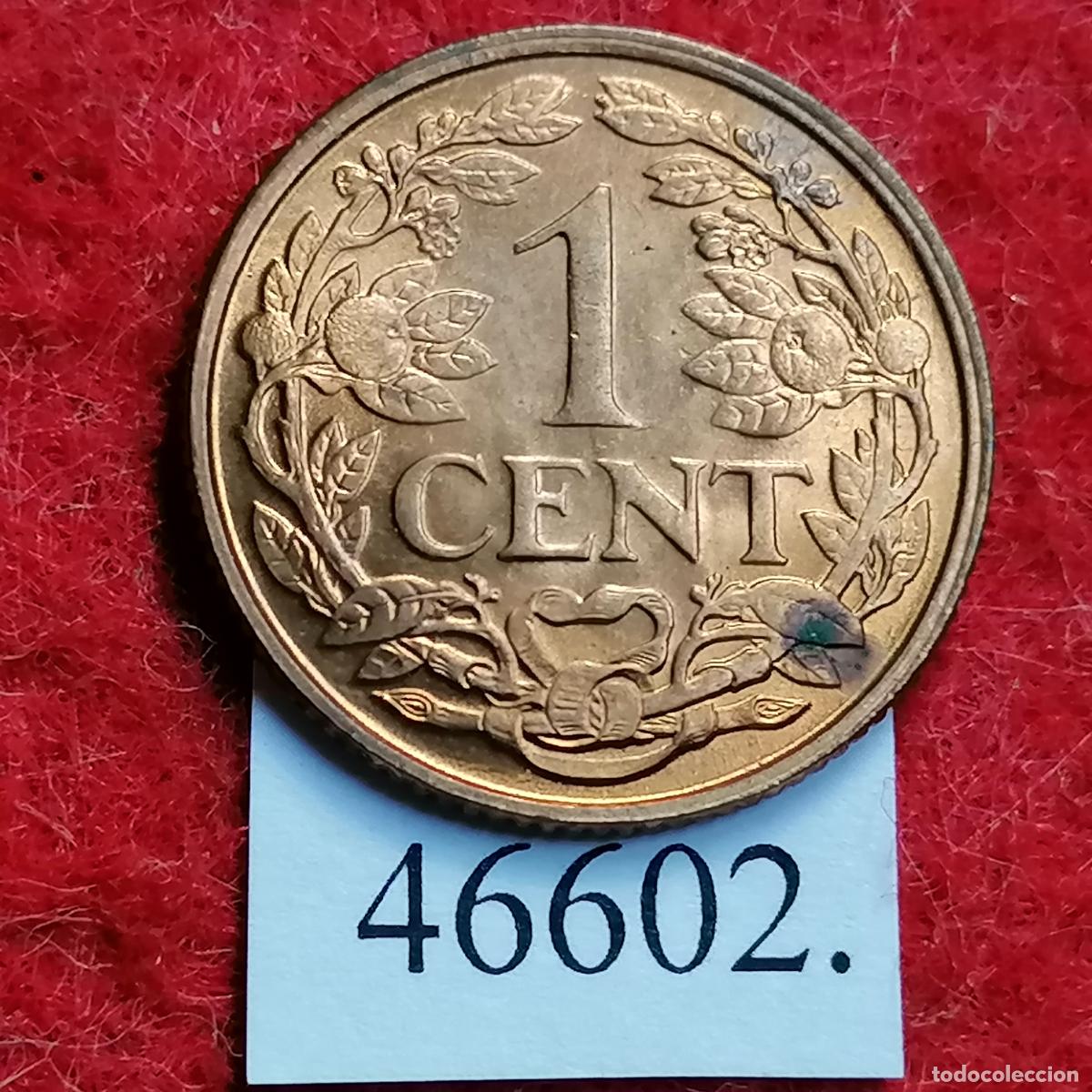 Monedas antiguas de Am&eacute;rica: Antillas Holandesas 1 c&eacute;ntimo 1954 - Foto 2