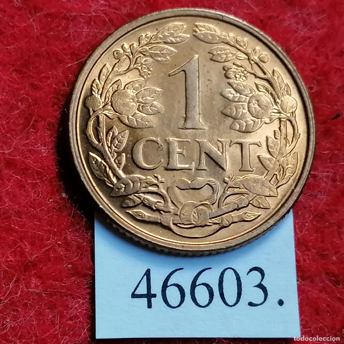 Monedas antiguas de Am&eacute;rica: Antillas Holandesas 1 c&eacute;ntimo 1954 - Foto 2