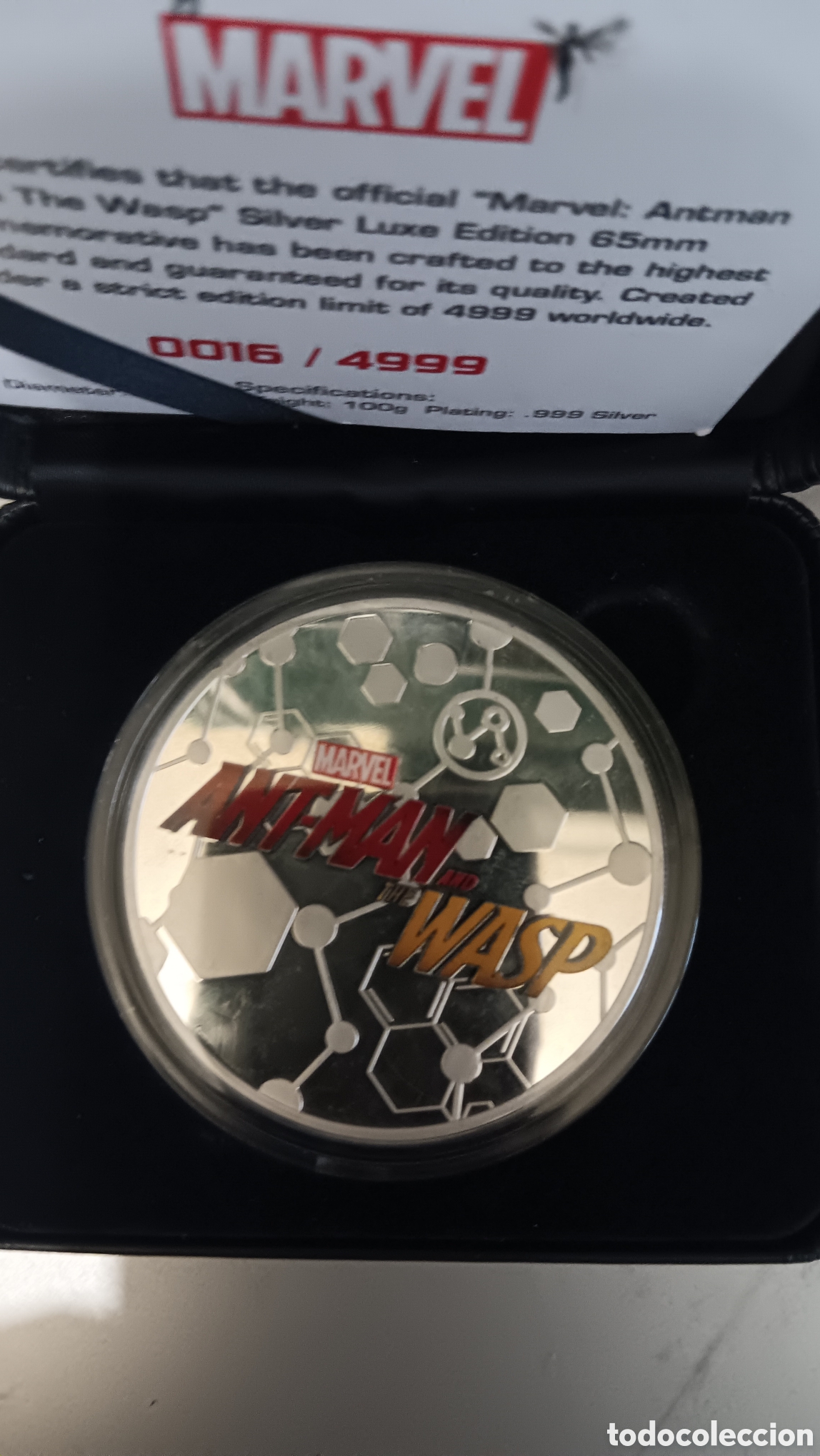 Monedas antiguas de Am&eacute;rica: Moneda 100gramos chapada en plata 999 Marvel - Foto 5