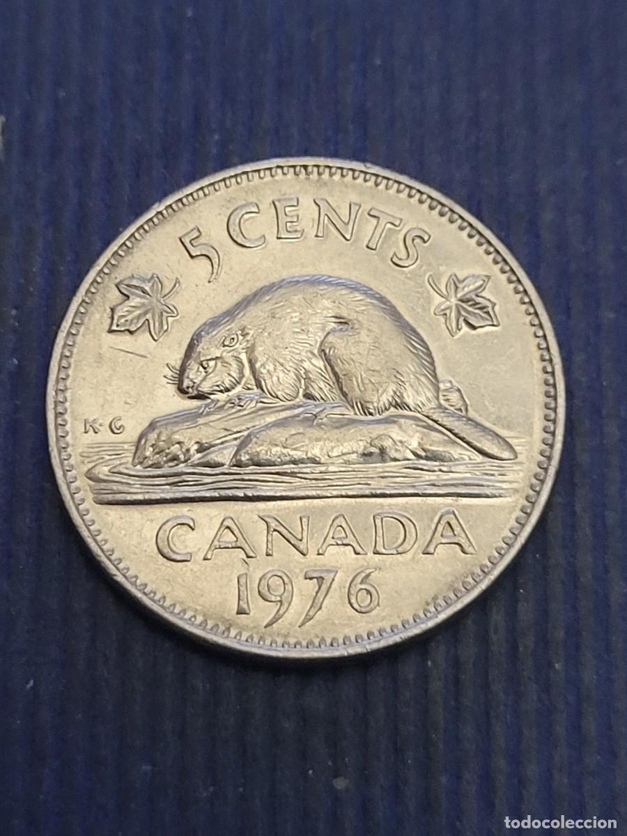 Monedas antiguas de Am&eacute;rica: Moneda 5 centavos 1976 Canad&aacute; - Foto 2