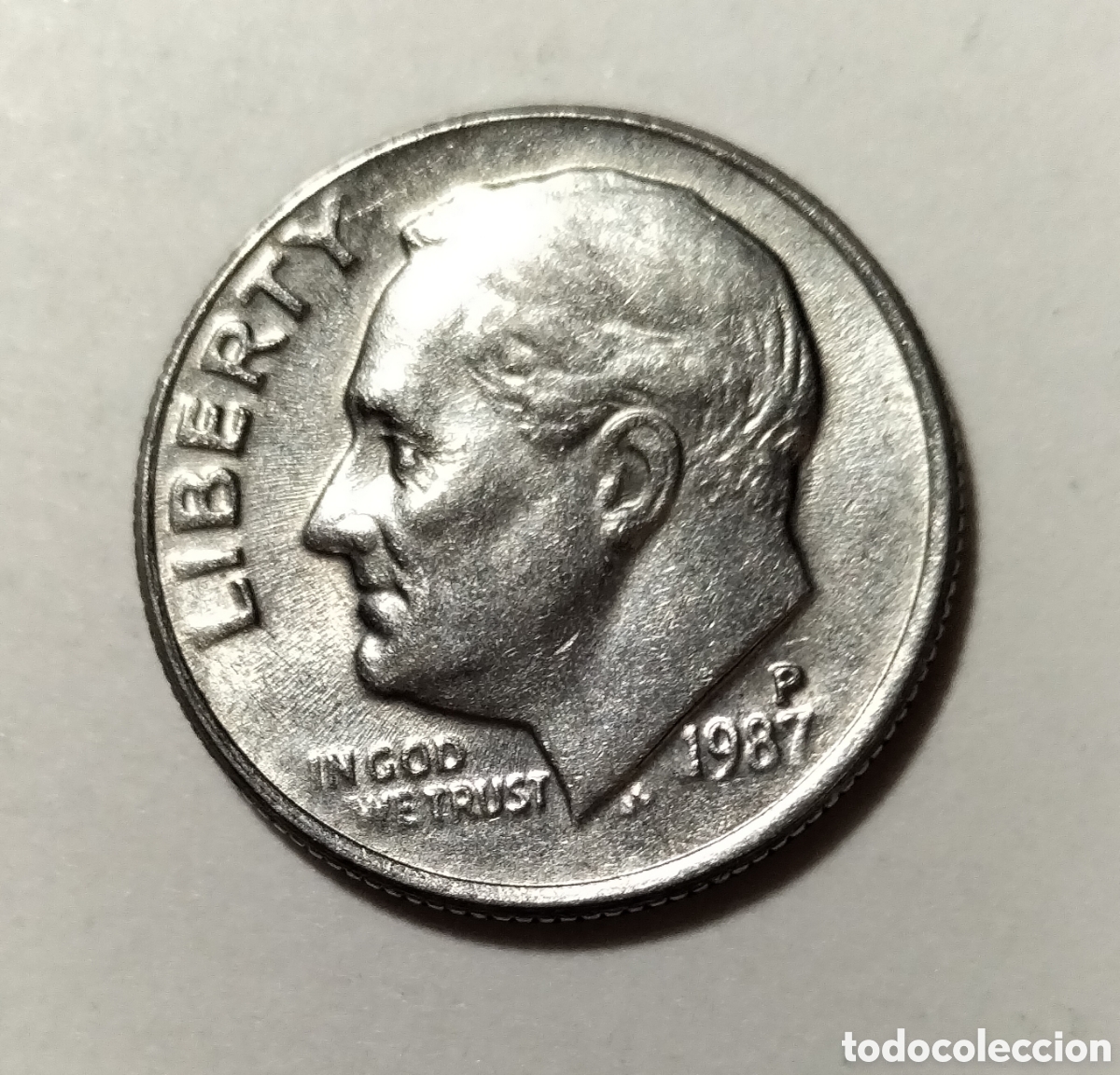 Monedas antiguas de Am&eacute;rica: Moneda 1 dime 1987P EEUU - Foto 1