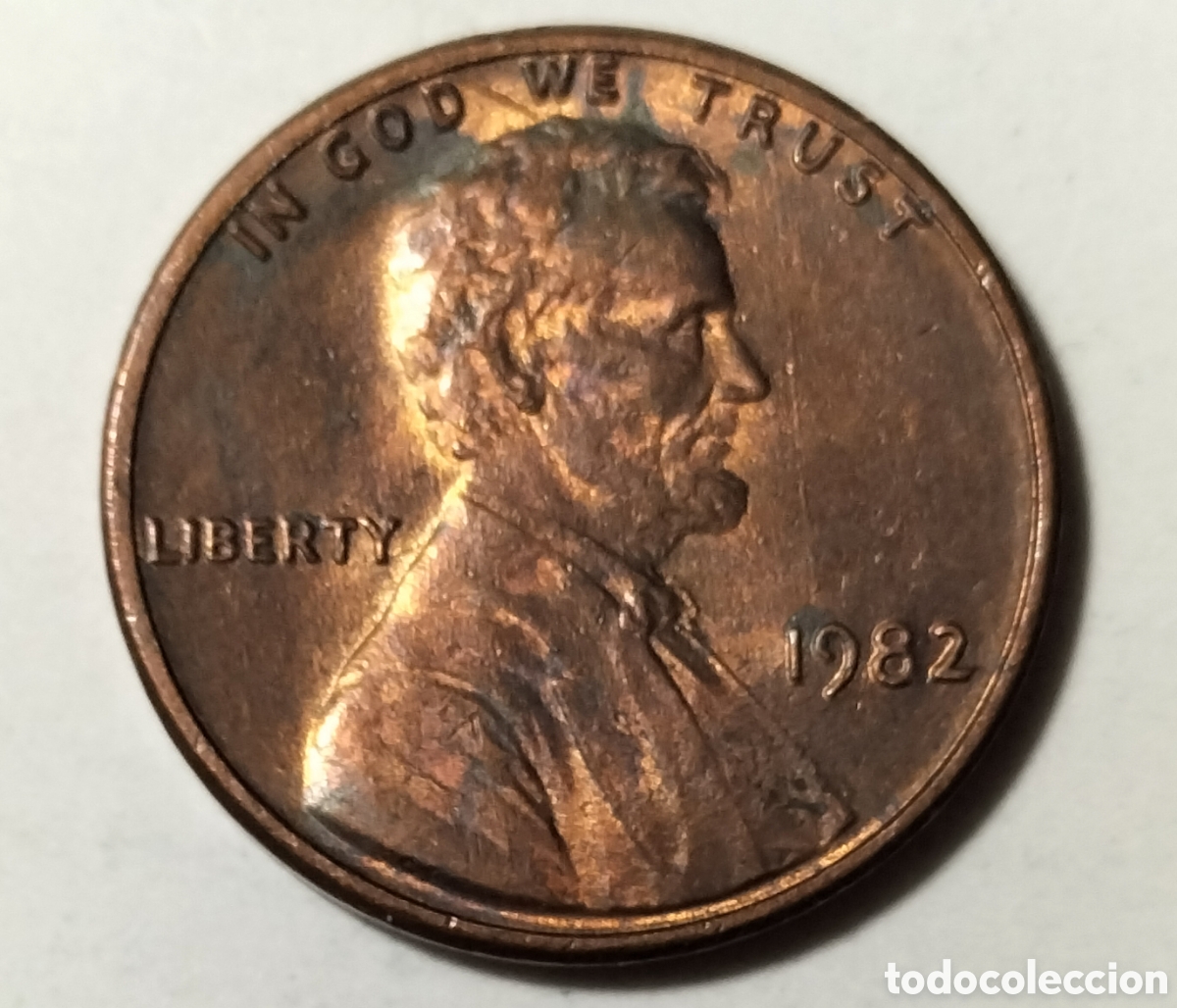 Monedas antiguas de Am&eacute;rica: Moneda 1 centavo 1982 EEUU - Foto 1