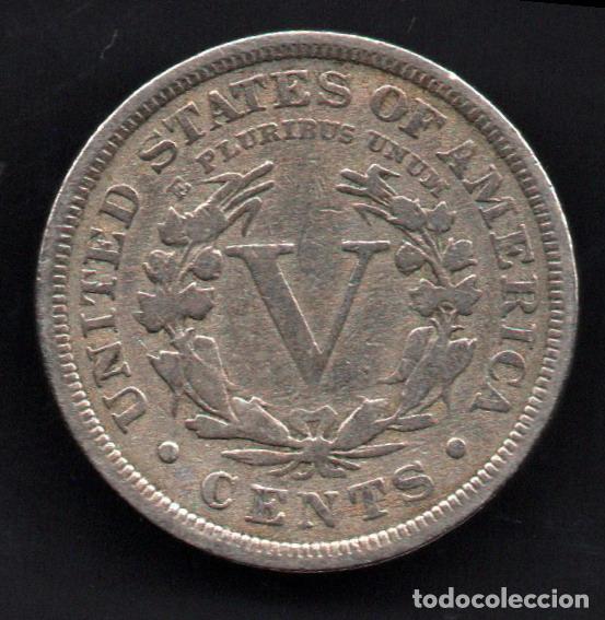 Monedas antiguas de Am&eacute;rica: USA - 5 CENTAVOS 1907 - Foto 2
