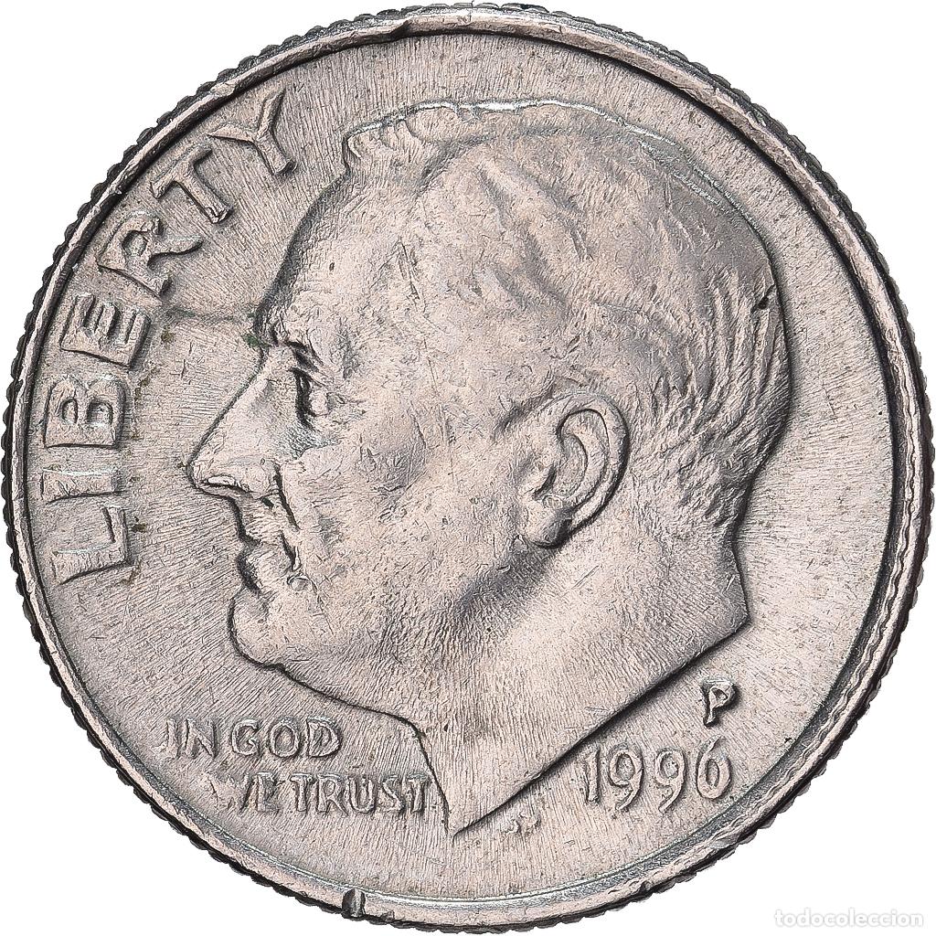 Monedas antiguas de Am&eacute;rica: [#639530] Estados Unidos, Dime, Roosevelt, 1996, U.S. Mint, Cobre - n&iacute;quel recubierto de