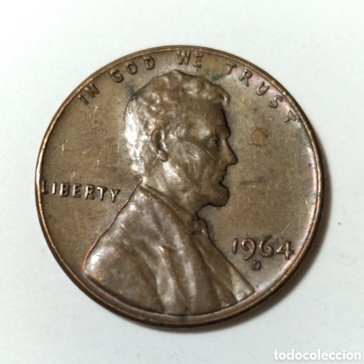 Monedas antiguas de Am&eacute;rica: Moneda 1 centavo 1964D EEUU