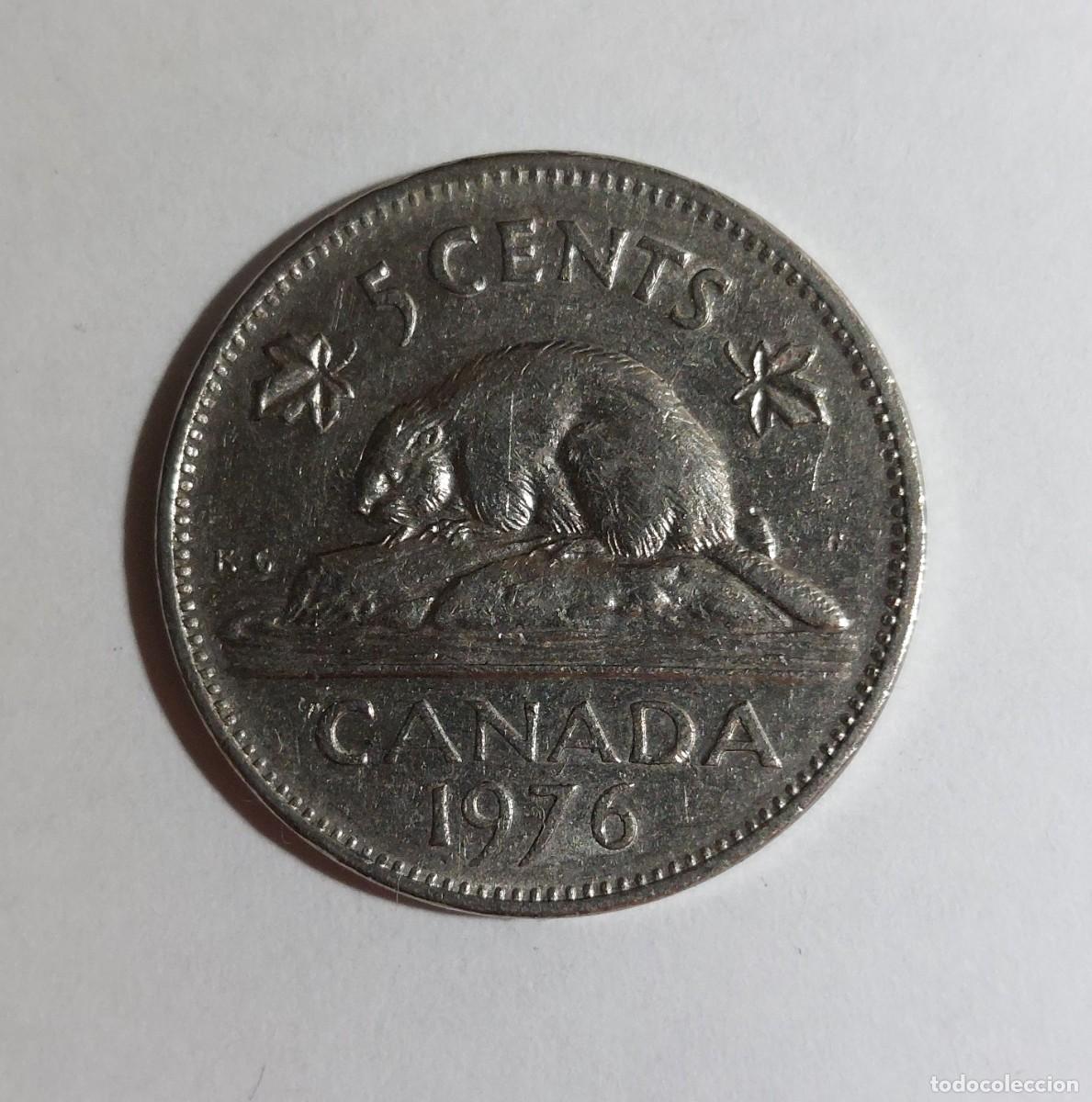 Monedas antiguas de Am&eacute;rica: Canad&aacute;. 5 centavos - 1976 - Foto 2