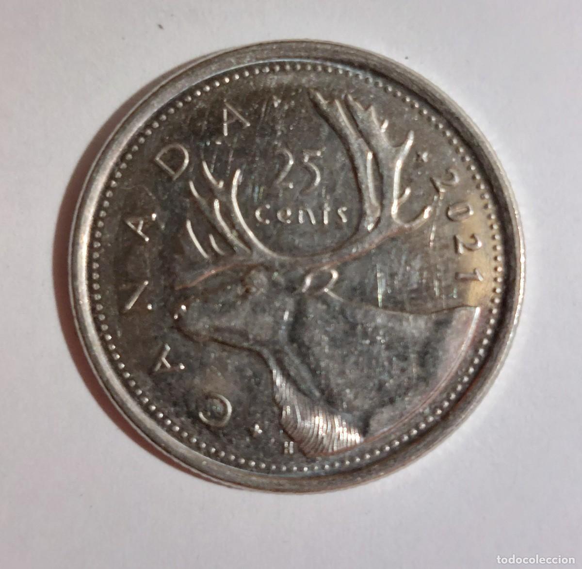 Monedas antiguas de Am&eacute;rica: Canad&aacute;. 25 centavos - 2021 - Foto 2
