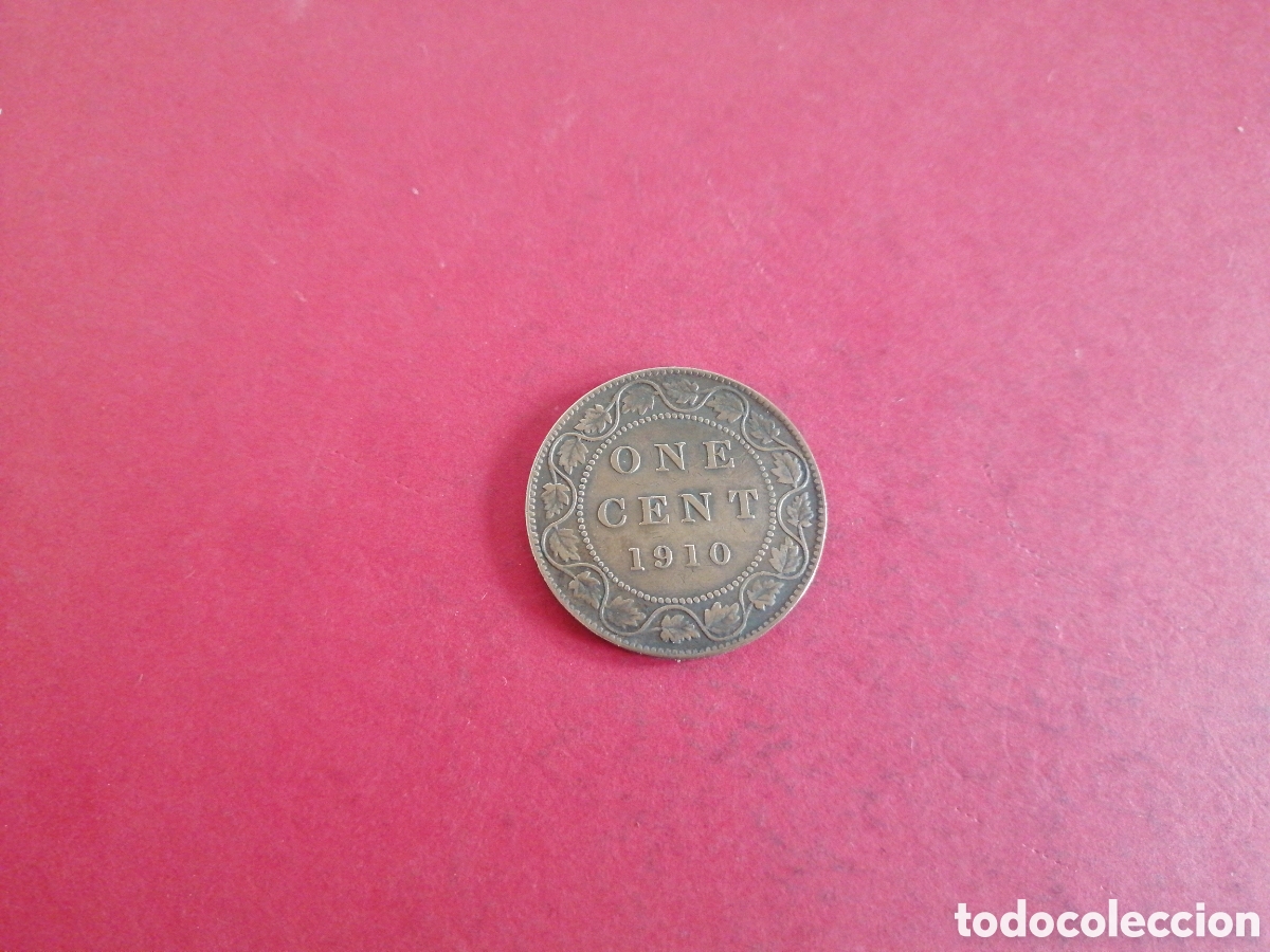 Monedas antiguas de Am&eacute;rica: 1 cent de Canad&aacute; 1910 - Foto 2