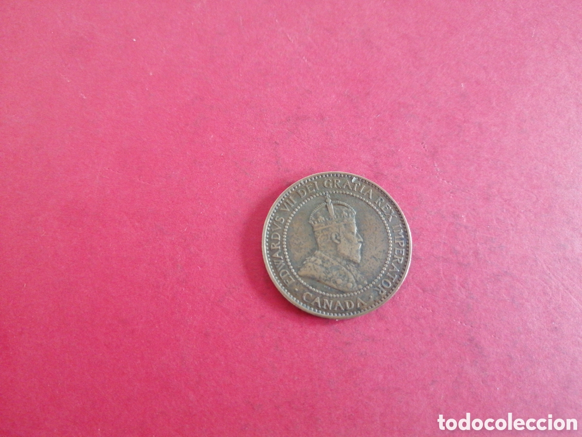 Monete antiche di America: 1 cent de Canad&aacute; 1910