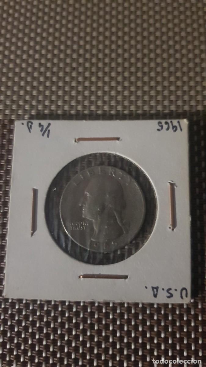 Alte M&uuml;nzen aus Amerika: Cuarto de dolar de 1965