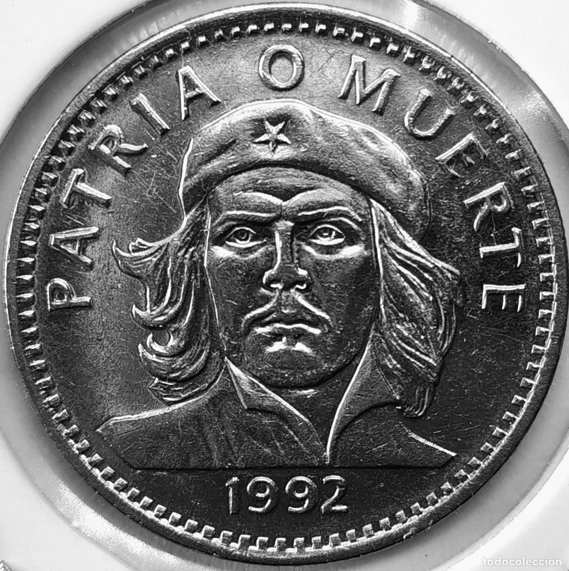 Alte M&uuml;nzen aus Amerika: REPUBLICA DE CUBA (1962-) - 3 PESOS 1992 - PATRIA O MUERTE - A - 8 GR. ACERO NIQUELADO - DIAMETRO 26