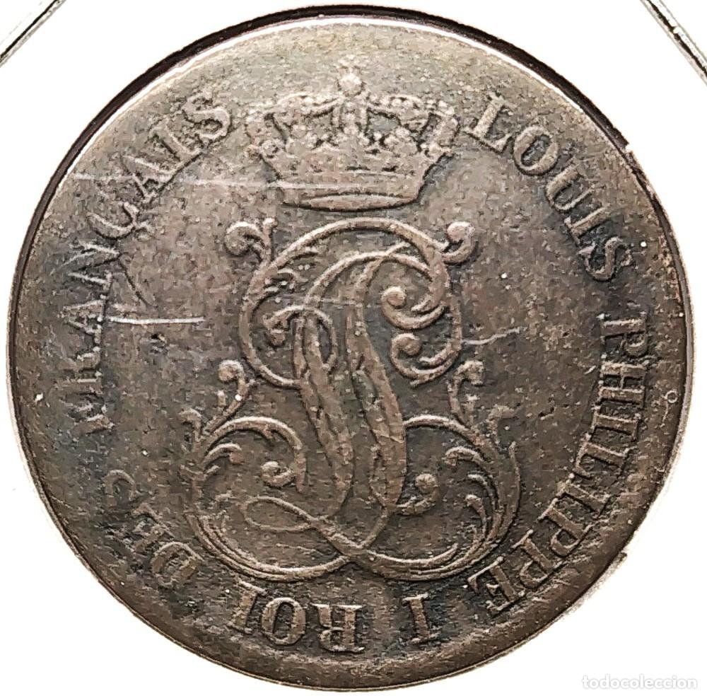 Alte M&uuml;nzen aus Amerika: GUYANA FRANCESA (1780-1846) - 10 CENTIMOS 1846 - REY LUIS FELIPE I - 2,50 GR. PLATA 0,158