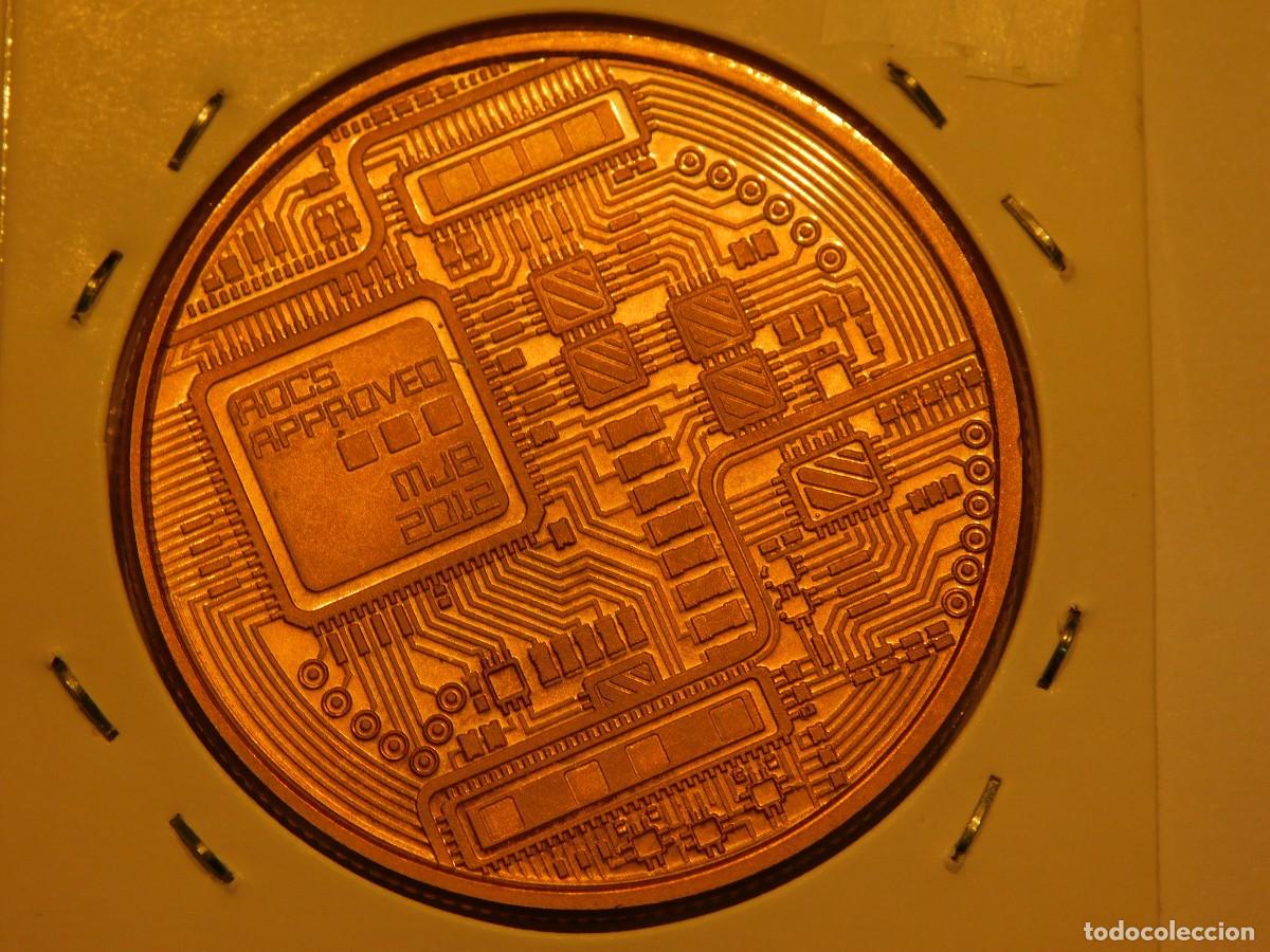 Monedas antiguas de Am&eacute;rica: MEDALLA ONZA DE COBRE PURO SERIE BITCOIN - MONEDA VIRTUAL (E.B.C.) E.E.U.U. - Foto 2