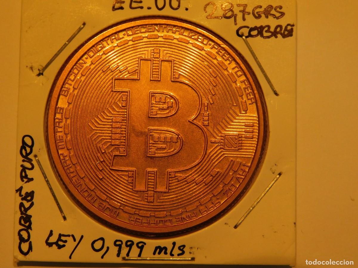 Monedas antiguas de Am&eacute;rica: MEDALLA ONZA DE COBRE PURO SERIE BITCOIN - MONEDA VIRTUAL (E.B.C.) E.E.U.U. - Foto 3