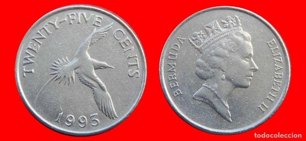Monedas antiguas de Am&eacute;rica: 25 CENTAVOS 1993 BERMUDA-137131